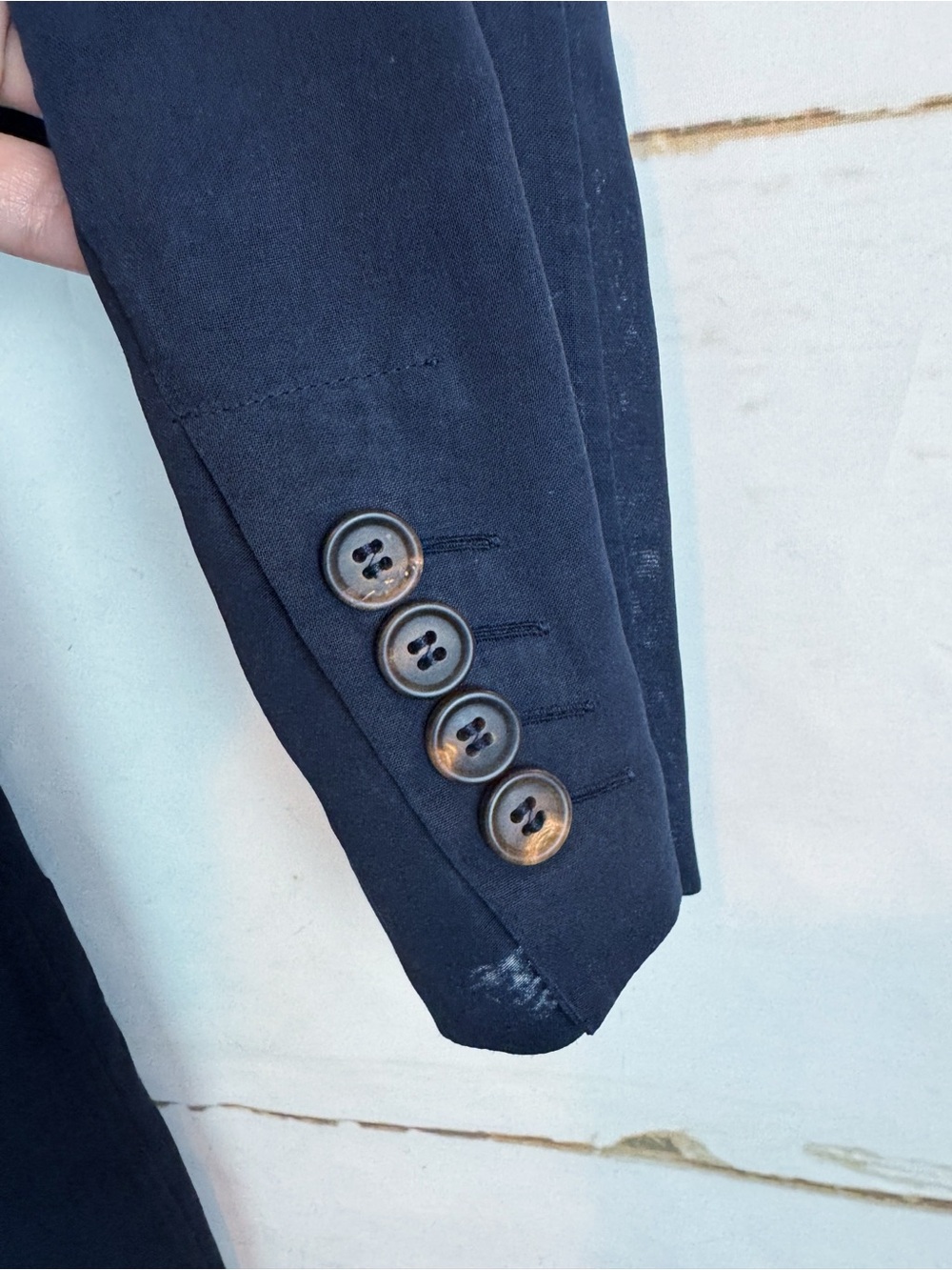 Brunello Cucinelli | Navy Single-Button Blazer, S - Picture 9 of 11